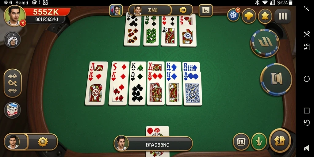 Screenshot menunjukkan gameplay seru di 555ZK dengan pemain bersaing.