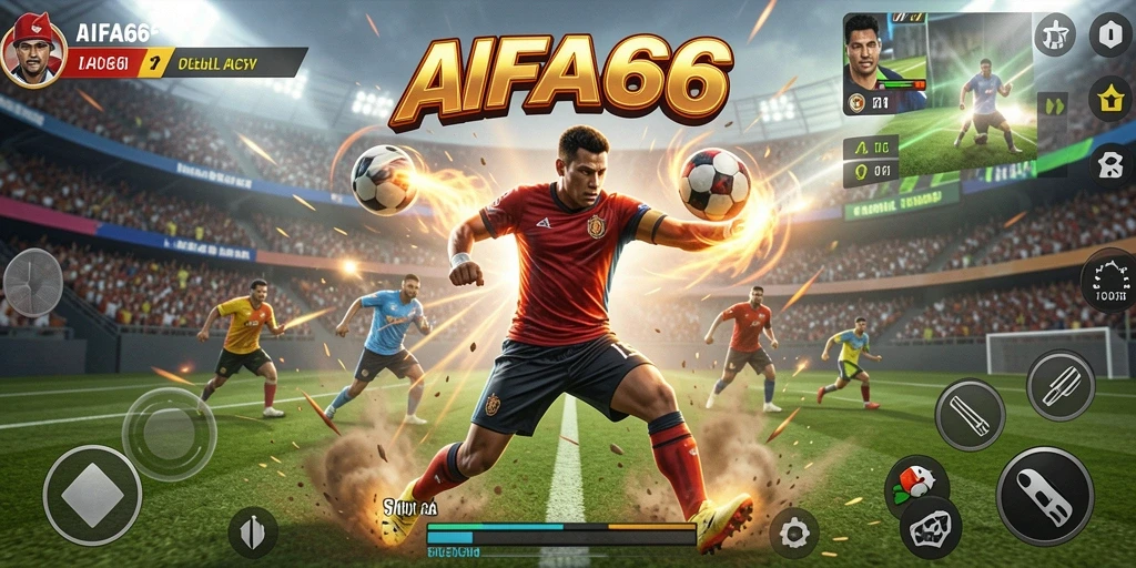 Tampilan menarik dari gameplay AIFA66 dengan aksi olahraga yang mendebarkan.