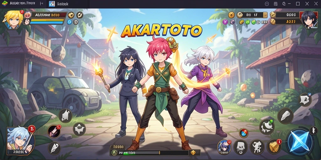 Tampilan gameplay AKARTOTO yang menakjubkan dan seru.