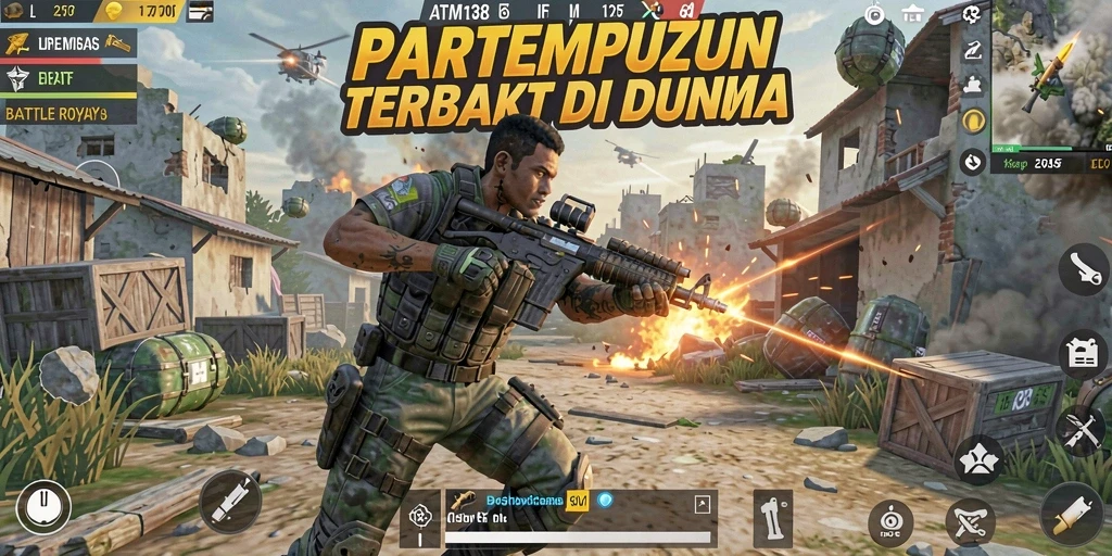 Gameplay seru dan intens dalam pertempuran Battle Royale.