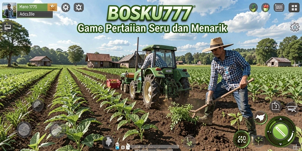 Screenshot gameplay BOSKU777 dengan momen panen yang menyenangkan.