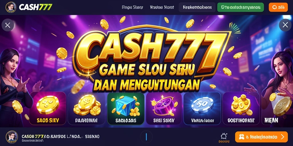 Tampilan gameplay seru dari CASH777 dengan berbagai tema slot.