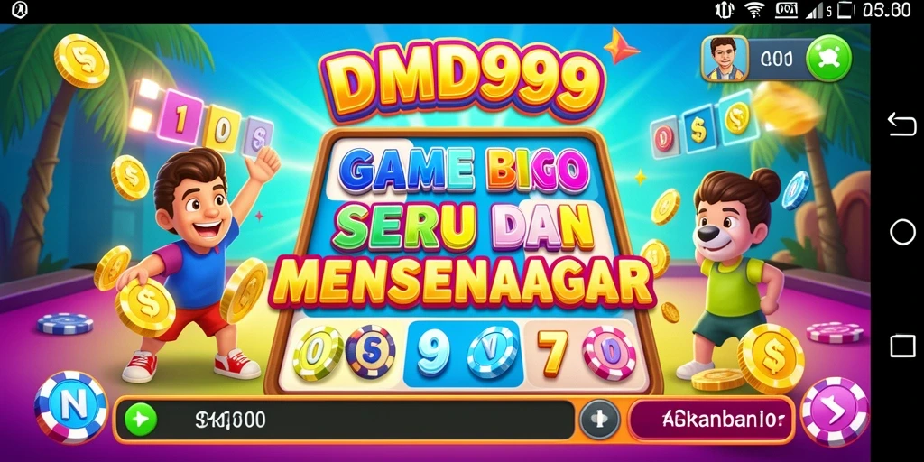 Screenshot permainan DMD999 menunjukkan keseruan gameplay Bingo yang interaktif.