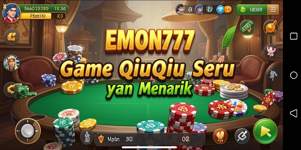 Screenshot EMON777 menunjukkan tampilan gameplay QiuQiu yang menegangkan.