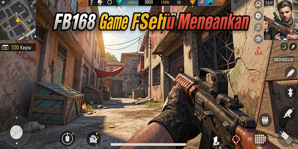 Tangkapan layar FB168 menampilkan aksi tembak-menembak yang mendebarkan.