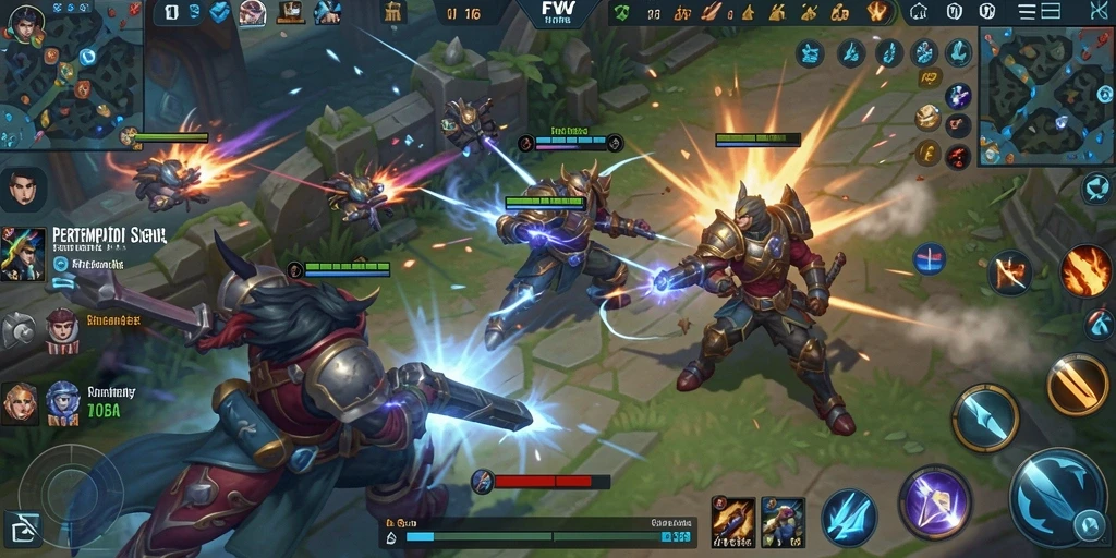Screenshot gameplay seru FW66 dengan pertempuran intens antar tim.