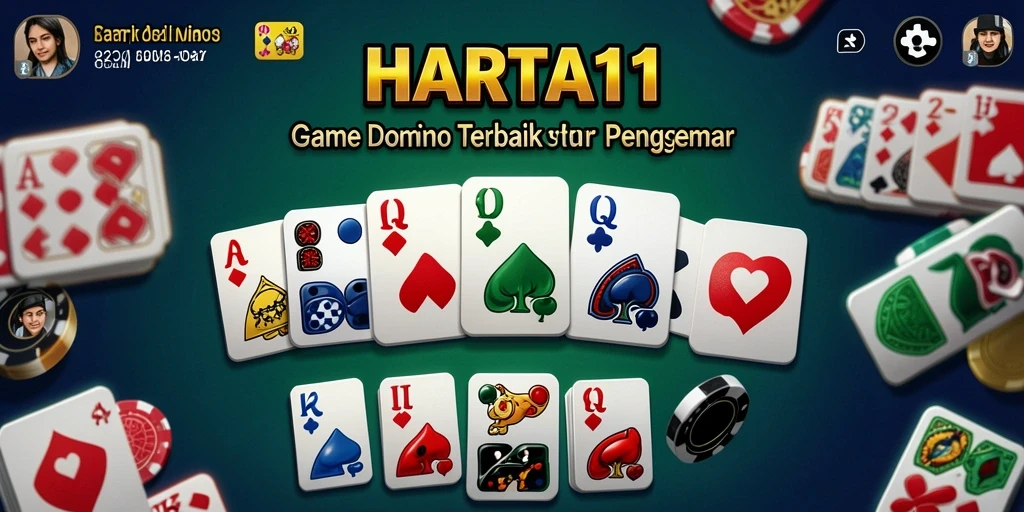 Tampilan gameplay menarik HARTA11 dengan permainan Domino yang seru.
