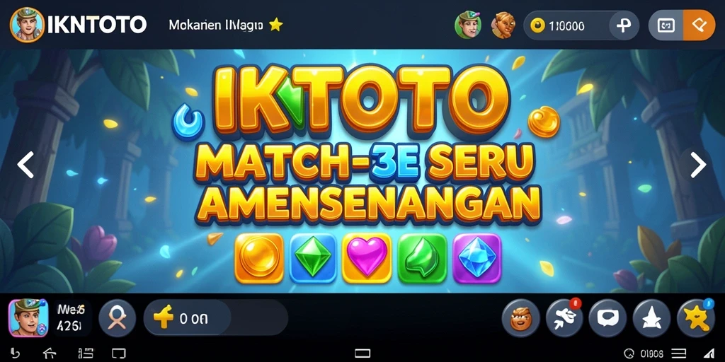 Screenshot gameplay <strong>IKNTOTO</strong> menampilkan keseruan mencocokkan item di level yang menantang.