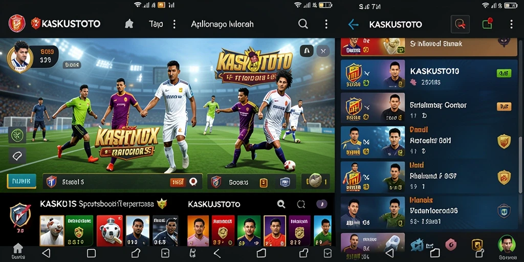 Screenshot utama KASKUSTOTO menampilkan berbagai pilihan taruhan olahraga.