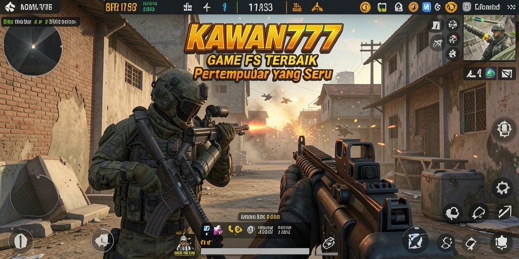 Tangkapan layar gameplay KAWAN777 yang menampilkan aksi pertempuran seru.