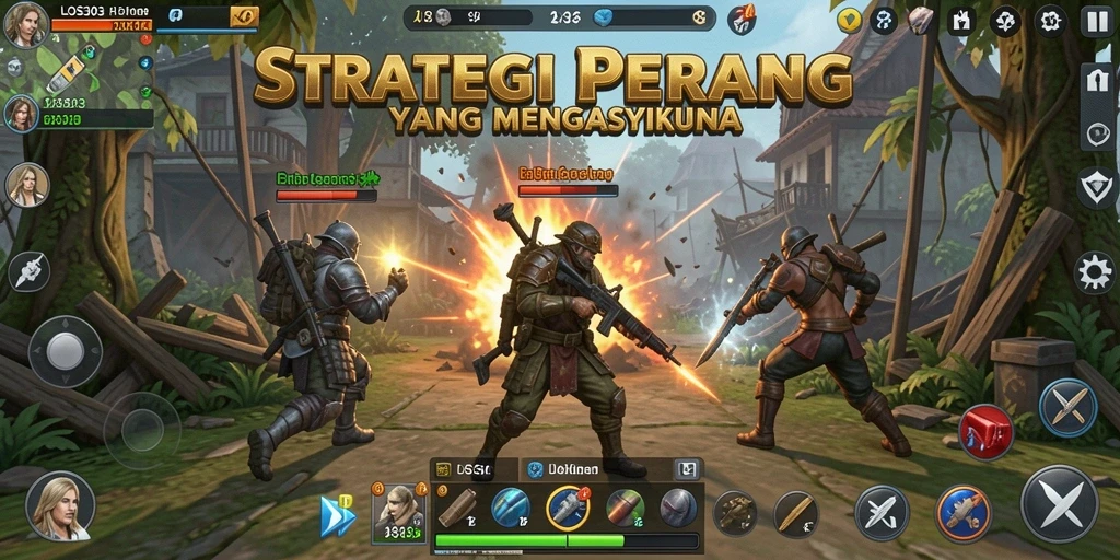 Tampilan gameplay menarik di LOS303 dengan suasana pertempuran yang dramatis.