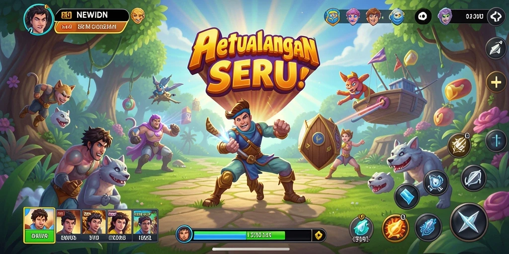 Tampilan gameplay seru NEWIDN dalam aksi penuh tantangan.