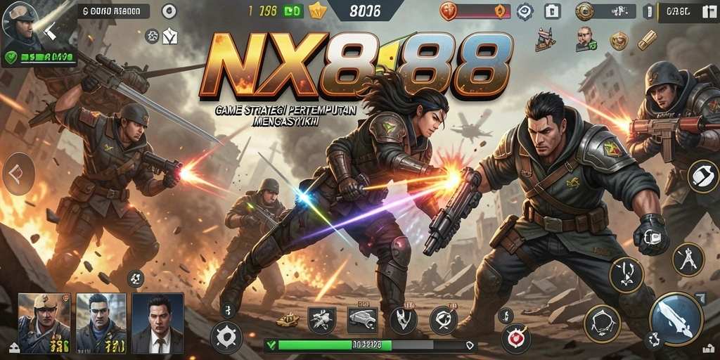 Tampilan gameplay seru dari NX888 dalam pertempuran strategis.