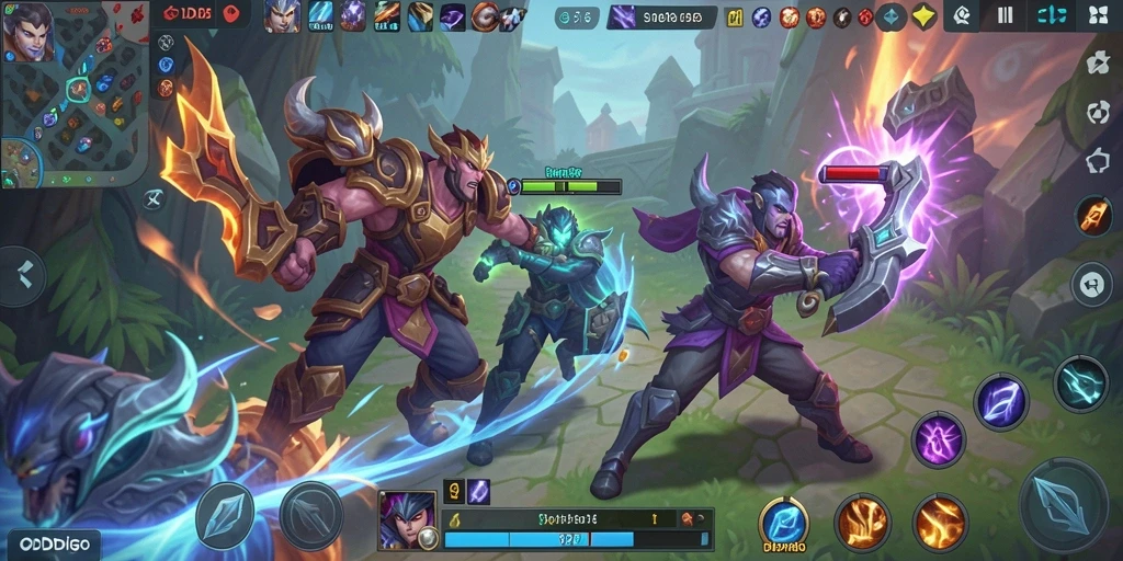 Tampilan gameplay seru ODDIGO dengan karakter unik.
