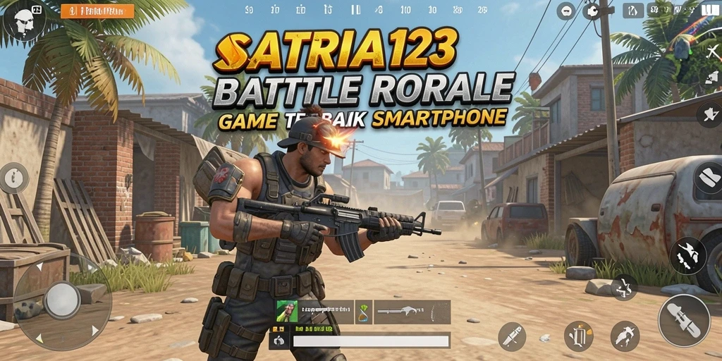 Gameplay seru SATRIA123 dalam pertempuran Battle Royale.