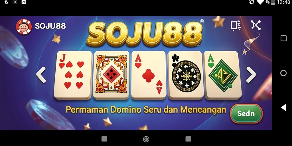 Tampilan screenshot menampilkan aksi permainan Domino yang seru dan interaktif.