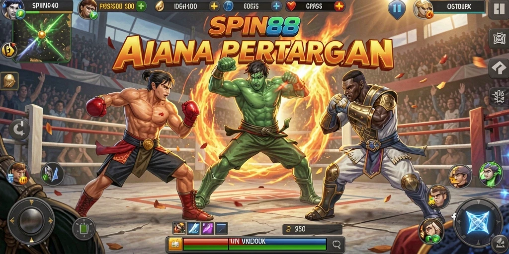 Tampilan gameplay SPIN88 yang menegangkan dan seru.