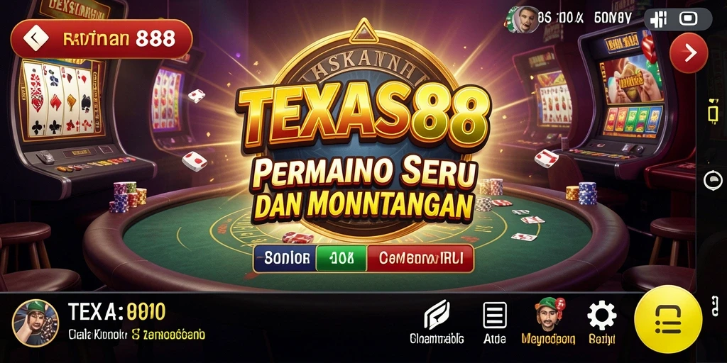 Screenshot gameplay TEXAS88 menampilkan keseruan di kasino.