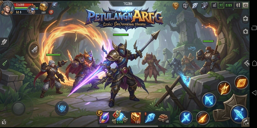 Tampilan action-packed dari gameplay ARPG TO288 yang mendebarkan.
