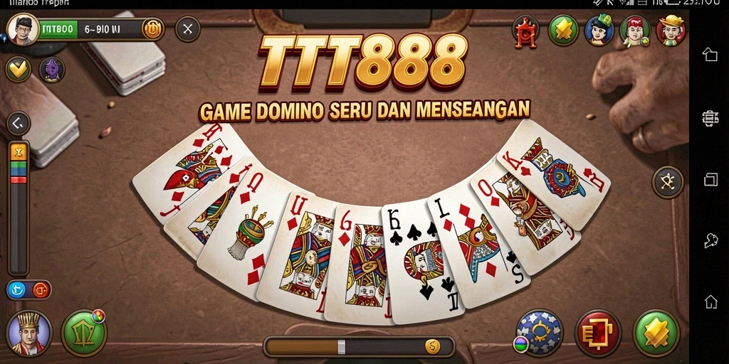 Tampilan gameplay seru dan interaktif dalam TTT888.
