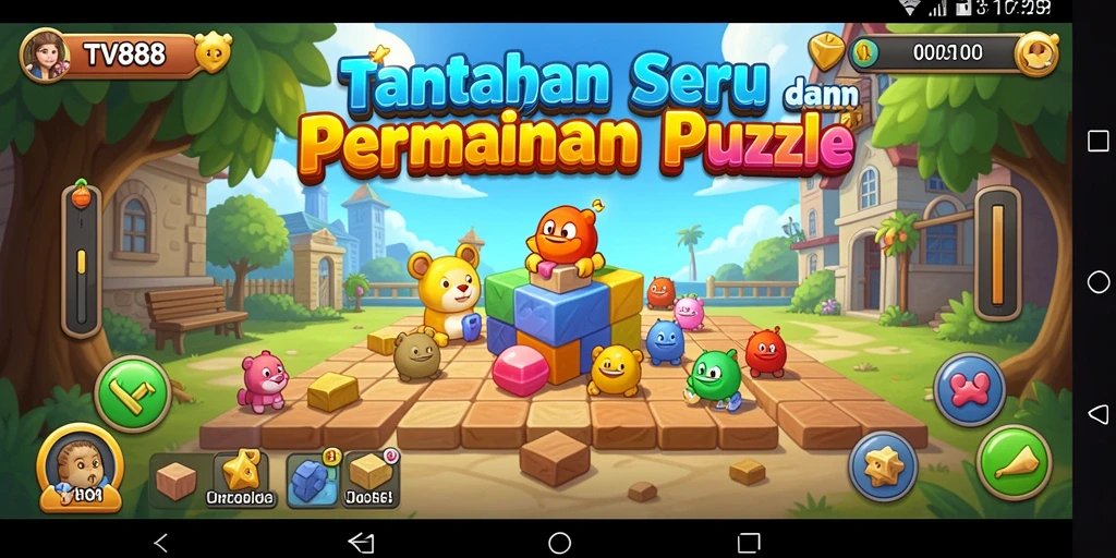 Tangkapan layar gameplay TV888 menampilkan tantangan puzzle yang menghibur.