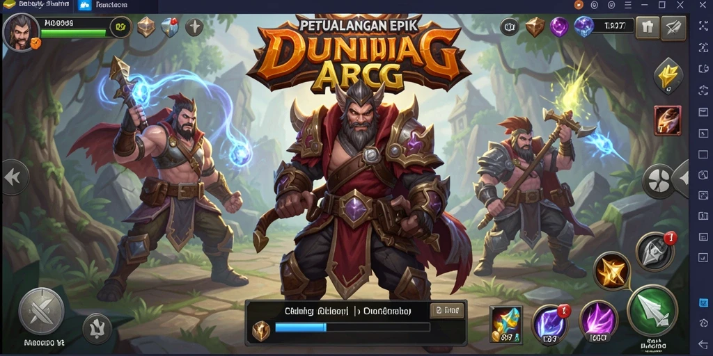 Tampilan gameplay V87 saat pertarungan seru dalam dunia ARPG.
